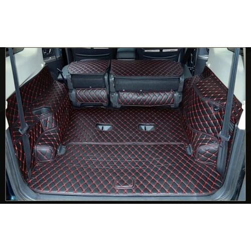 Car Travel High quality ! car Special trunk mats for Mitsubishi Pajero 7seats 2017 waterproof boot carpets for Pajero 2016-2007