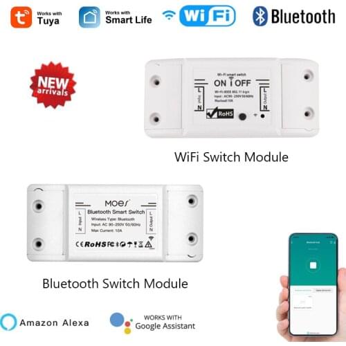 WiFi Bluetooth DIY Smart Light Switch Timer Tuya App/Smart Life APP Wireless Single Point Remote Control Via Alexa Google Home