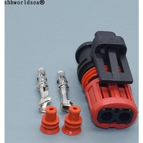 Worldgolden 2pin Auto Connector Wire Harness Electrical Waterproof Connector 2Ways Female 1337245-3