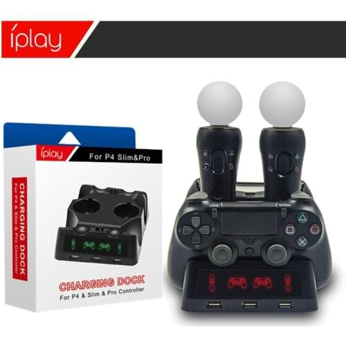 PS4 handle four charging PS4 move / PS4 VR handle multi function charging seat charging display lamp four in one seat charging