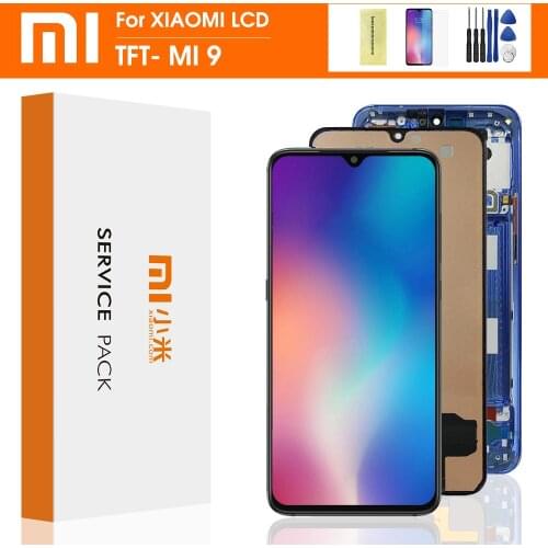 100% Tested 6.39" LCD Display For Xiaomi 9 Xiaomi Mi 9 Xiaomi Mi9 LCD Display Touch Screen Replacement with Frame