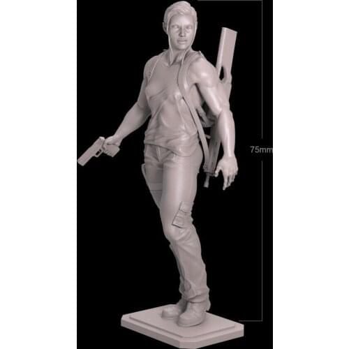 1/24 75mm 1/18 100mm Game Role-play Shooting Girl 3D Print Resin Model Figure RW-070