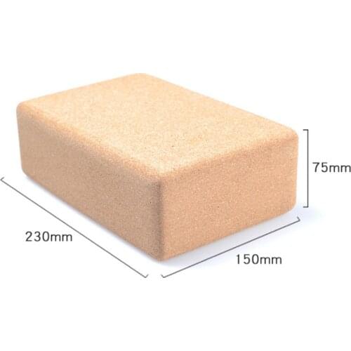 1PCS yoga brick natural environmental odorless genuine can not drop the slag cork Yoga Blocks assistive