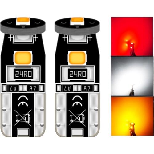 2x Yellow car light bulbs T10 W5W Canbus led 12v auto 3030 led bulbs for cars for BMW f36 f10 f22 e93 f32 e39 f34 m e87 serie 1