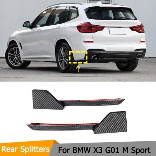 Carbon Fiber Car Rear Bumper Spoiler Canards Diffuser Protector Lip for BMW X3 M-SPORT 2018