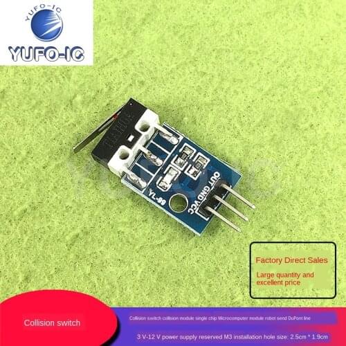 Free Ship 5pcs Collision Switch Collision Module Single Chip Microcomputer Module Robot to Send DuPont Line 3v-12v