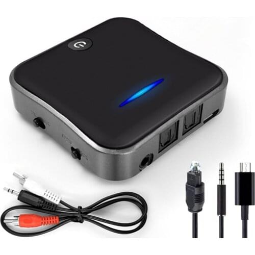 Bluetooth 5.0 Transmitter Receiver HD Audio Music Wireless Adapter 3.5mm AUX Jack/SPDIF/RCA for TV PC Car