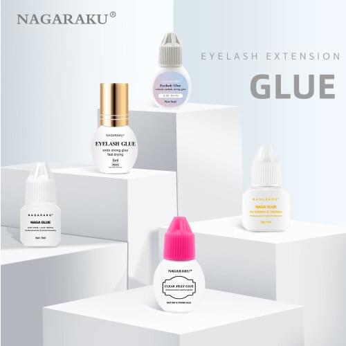 NAGARAKU Fast Dry Eyelashes Makeup 5 Different Glue for Lashes Eyelash Glue Low Smell Sticker Connecting Fans