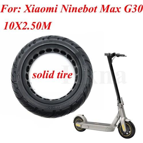 Solid Tire for Xiaomi Ninebot MAX G30 Electric Scooter 10 Inch 60/70-6.5 Front and Rear Tyre Explosion Proof Non Pneumatic Parts