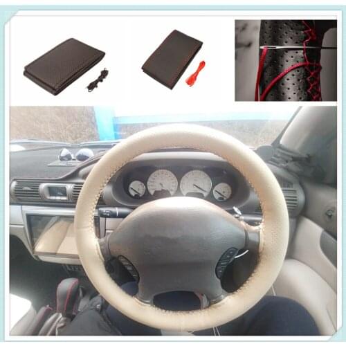 Car shape steering wheel cover knitting hand sewing auto parts for Honda City OSM FC Small PUYO Element Step REMIX CRV