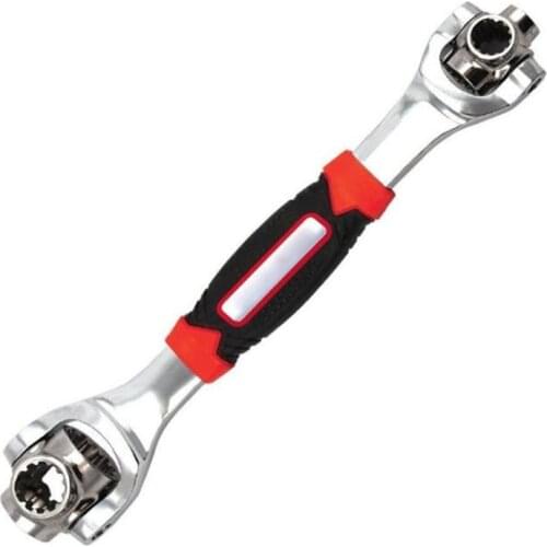 Torque Wrench Wrench 48 in 1 Multifunction 360 Degrees Universal Socket Steel Rotating Double Heads