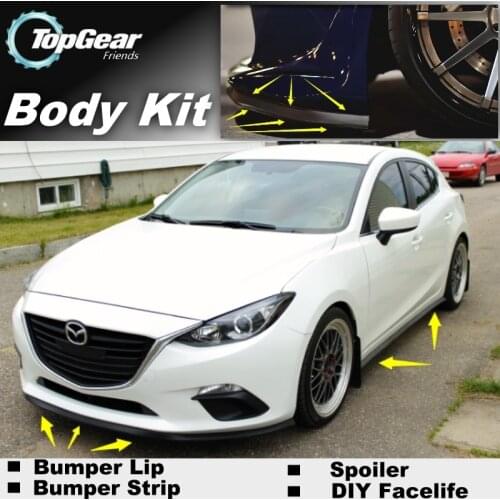 For Mazda 3 For Mazda3 M3 Axela BK BL BM Bumper Lip / Front Spoiler Deflector For Car View Tuning / Body Kit / Strip Skirt