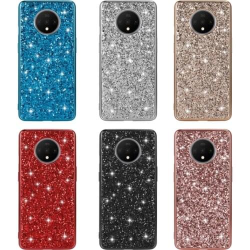 For OnePlus 7T Case Luxury Hard PC Shining Glitter Slim Protective Back Cover case for one plus 7t Pro oneplus7t phone shell