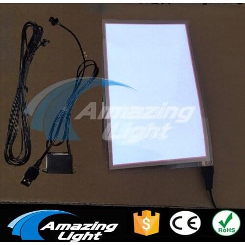 Amazing light White A6 El backlight panel EL Lamp EL Foil el paper with DC5V USB port inverter