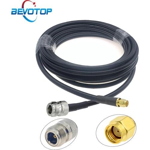 LMR240 Cable RP-SMA Male to N Female Jack RF Adapter 50ohm 50-4 Pigtail RF Coaxial Jumper 4G 5G LTE Extension Cord 50CM~50M