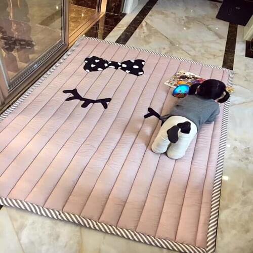 Infant Shining 140X195CM Play Mat 2CM Thickness Baby Playmat Cartoon Living Room Rug Non-slip Children Room Mat Machine Washable