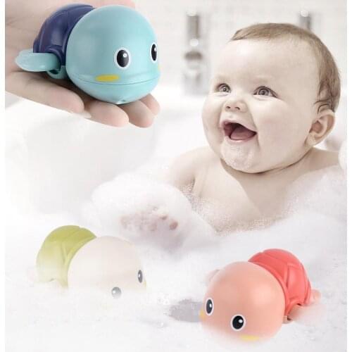 Cute Cartoon Animal Classic Baby Water Toy Infant Swim Turtle Crab Penguin Shape Wound-up Chain Clockwork Kids Beach Bath Toys