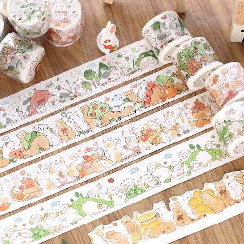 30mm*3m Kawaii Cute Bear Rabbit Cat Washi Tape Stickers Scrapbooking Masking Tape School Office Supplies Bullet Journal sl2388