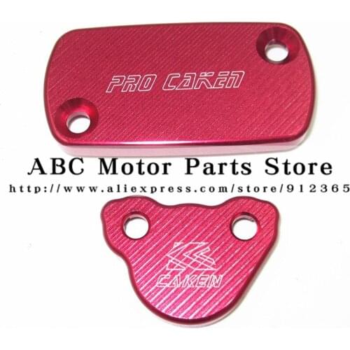 CNC Front & Rear Brake Reservoir Fluid Cover Fit CR125 CR250 CR150R CRF250R CRF250X CRF450R CRF450X Motorcycle MX Enduro Motard