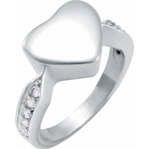 Stainless Steel Heart Cremation Urn Ring Memorial Jewelry, Cremation Jewelry, Pet Memorial, Ashes Holder, Ashes Ring, Engraving