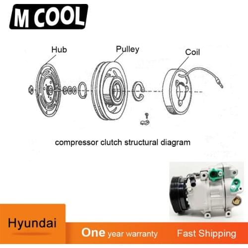 VS16 AC Compressor clutch for Hyundai Matrix 1.5 CRDi 97701-17610 97701-17611 9770117610 9770117611