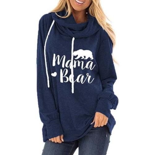 Mid Length Long Sleeve Hoodies Women Casual Solid Color Letters Print Drawstring Loose Streetwear Plus Size Tops