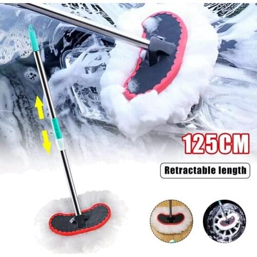 Car Milk Silk Wash Brush Washing Brush Telescoping Length Cleaning Mop