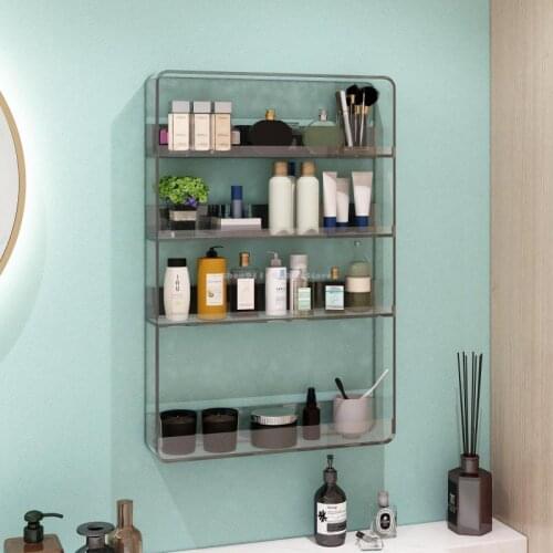 Punch-free Toilet Toilet Rack Vanity Wall Hanging Acrylic Cosmetic Bathroom Storage Rack
