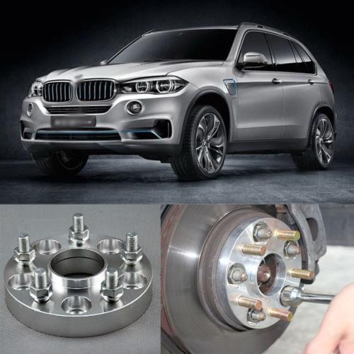 Teeze 4pcs New Billet 5 Lug 14*1.5 Studs Wheel Spacers Adapters For BMW X5 E70 2007-2013