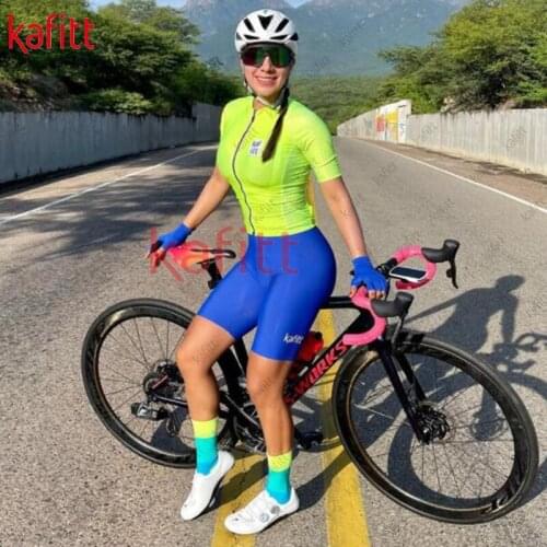 Kafitt ciclismo abbigliamemto mono mujer manga corta shorts bike com gel mascu attrezzature ciclismo велошорты женские ropa vélo