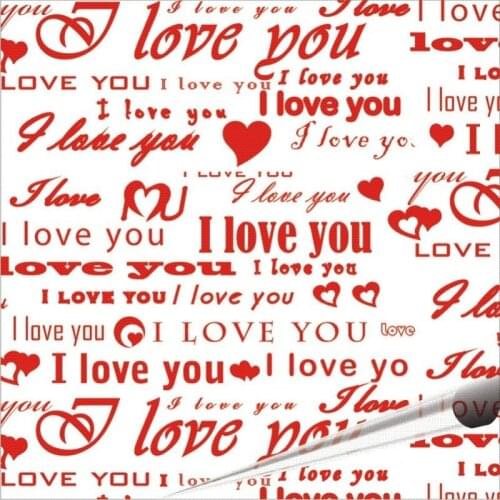 1Sheet I Love You Design Chocolate Transfer Sheet DIY Chocolate Printed Sheet DIY Cookie Cake Package Decoration