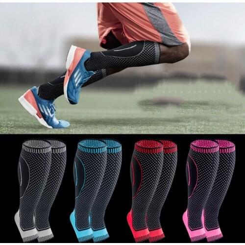 1 Pair Professional Running Shin Guards Protective Compression Legs Calf Ankle Support Cycling Sports Safety Soccer Shinguards