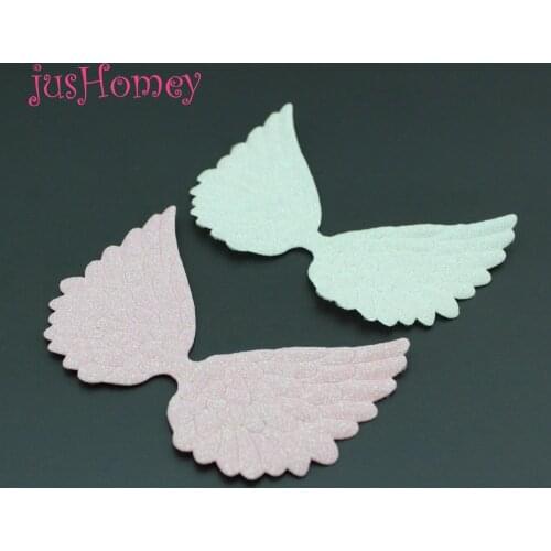 10pcs white pink Glitter Fabric Angel Wings Large 10cm Single Sided Glitter Angel Wing Appliques Doll Wing Scrapbook Patches