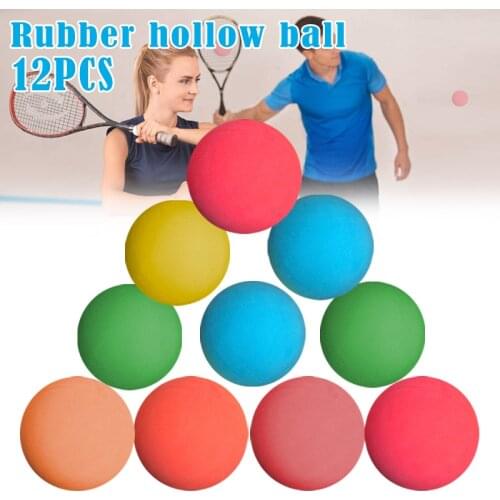 12 Pcs 5.5cm Racquetball Rubber Ball High Elasticity For Game Practice Training Drop Shipping