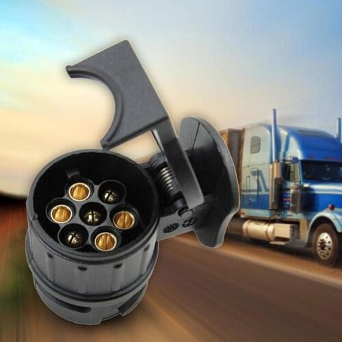 13 To 7 Pin Plug Adapter Trailer 12V Towbar Towing Truck Cable Color Electrical Connector Caravan Plastic Black Converter W V3Y9