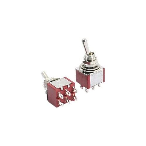 2Pcs DPDT 2 Positions Auto Motor Rocker Toggle Switch AC250V 3A 125V 5A