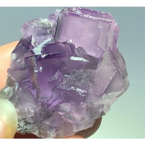 29.6gNatural rare purple fluorite cluster mineral teaching specimen CRYSTAL HEALING CRYSTAL QUARTZ GEM home decoration