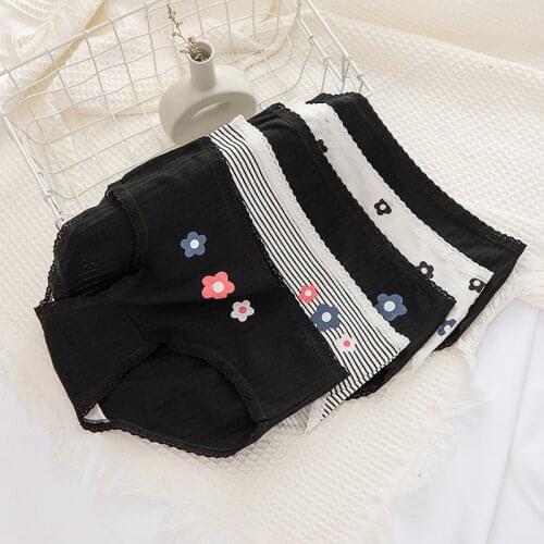 5 Pcs/Lot Women Panties Underwear Cotton Briefs Floral Seamless Calcinhas Underpant Girls Panties Sexy Lingerie Soft Shorts