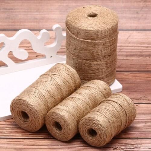 50m/80m/100m Handmade Hemp Linen Cords Rope To Tie Burlap Twine Rope String DIY Craft Decoration Cuerda Yute Corde Chanvre