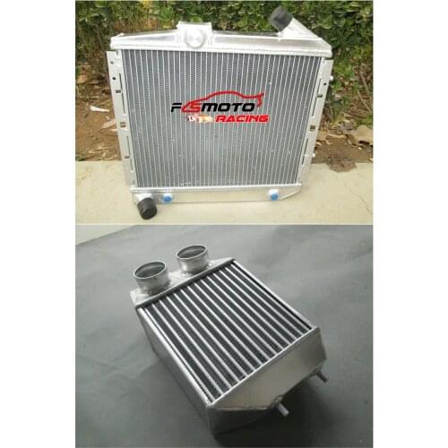 50mm Full Aluminum Alloy Radiator + Intercooler For Renault Super 5 GT R5 R9/11 1.4 Turbo AT 1985-1991 85 86 87