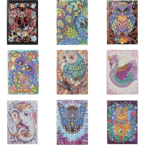 50 Pages A5 Diamond Painting Notebook DIY Christmas Special Shaped Diamond Painting Creative Diary Book Notepad Kids Craft Gift