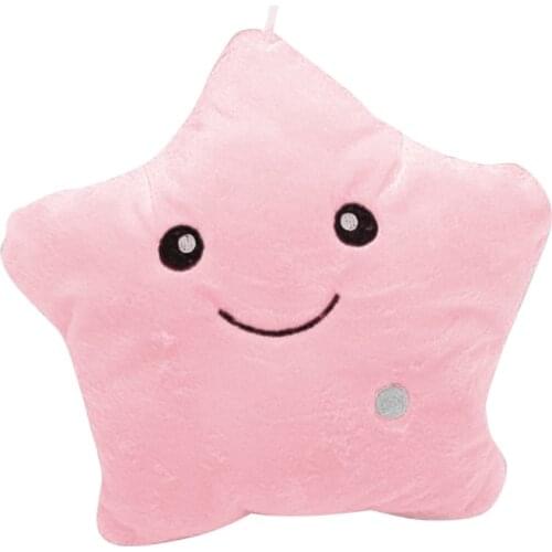 P31B 13 inch LED Star Throw Pillow Birthday Party Decoration Interactive Soft Realistic Plush Toy Gift Doll Toy Back Cushion