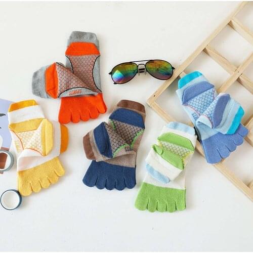 Baby Kids Girls Boys Five-finger Sports Socks Child Mesh Breathable Toe Socks