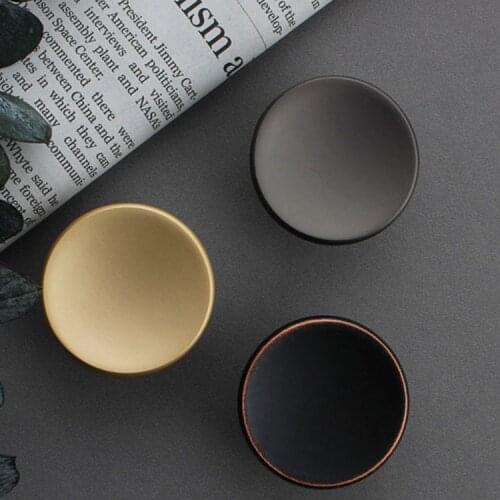 Single-hole cabinet door modern minimalist European-style pull cabinet door handle drawer wardrobe hardware black gold handle