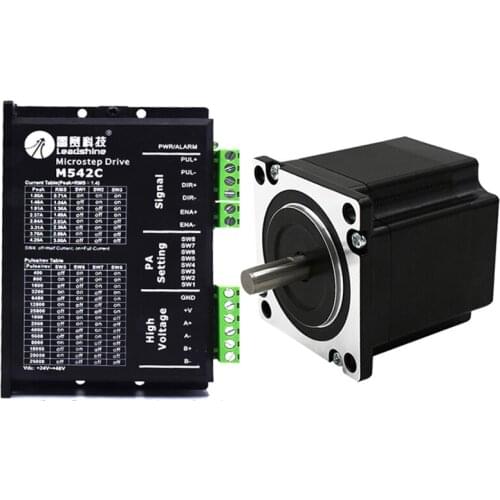 Leadshine 2 Phase Analog Stepper Driver M542C Max 50 VDC 4.2A + 60HS30A 4.0A 3N.M phase inductance: 2.7mH