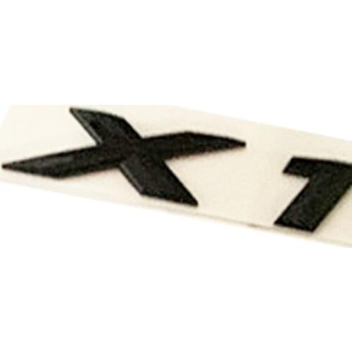 Letter Number Emblem for BMW X1 Trunk Model Name Badge Car Styling Refitting Sticker Matte Black Glossy Black