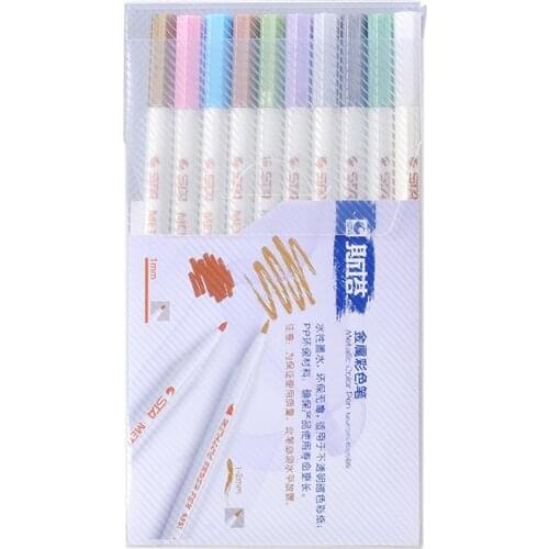 10 Colors Epoxy Resin Highlights Metallic Permanent Marker Craft Outline Pearlescent Drawing Pen Resin Coaster Paint Pen