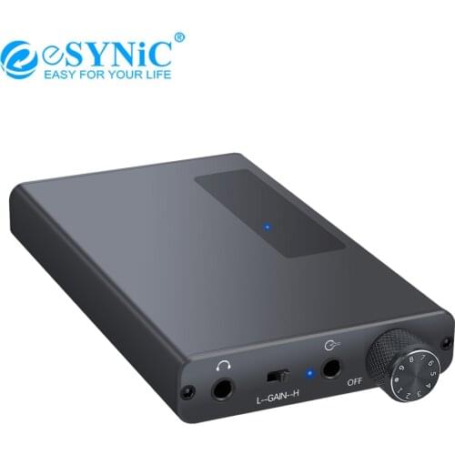 ESYNiC 16-150Ω HiFi Bluetooth-Compatible Headphone Amplifier Portable 3.5mm AUX Audio Earphone Amp for Phones Digital Players