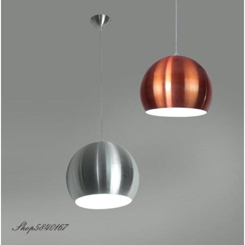 Creative Bronze Ball Pendant Lamps Aluminum Pendant Lights Modern Bedroom Lamps Living Room Dining Room Hanging Lamps Luminaire