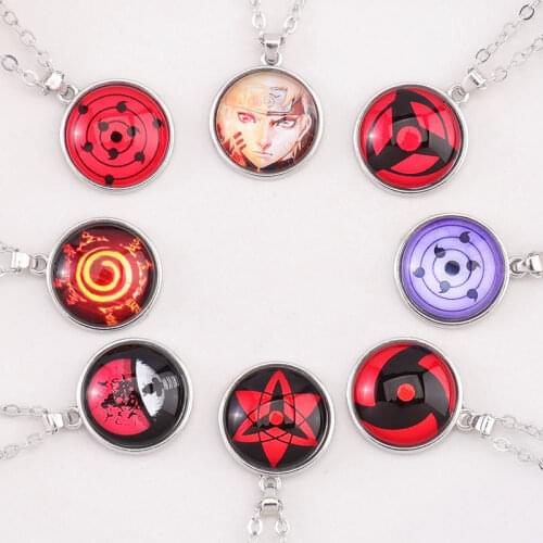 Creative Ninja Necklace Write Round Eye Amaterasu Moon Read Kaleidoscope Memories Birthday Gift to Anime Akatsuki Sharingan Ninj